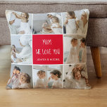 Coussin Photo collage Maman Red We Love You Best Mother Ve<br><div class="desc">"Collage Photo Mom Red We Love You" est un cadeau magnifique et sentimental qui est parfait pour montrer à votre mère combien vous appréciez et aimez-la. Ce cadeau comprend un collage de photos, soigneusement arrangé pour mettre en valeur certains de vos souvenirs les plus chers avec votre mère. Ce cadeau...</div>