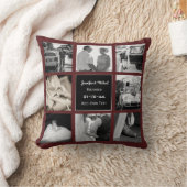 Coussin PHOTO COLLAGE Mariage Vow Renouvellement ou annive (Couverture)