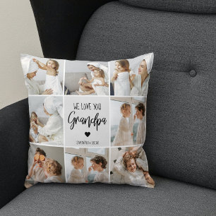 Coussin Photo Collage We Love You Grand-Père Cadeau