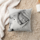 Coussin Photo d'amour de bébé avec écriture moderne (Couverture)