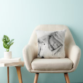 Coussin Photo d'amour de bébé avec écriture moderne (Chaise)