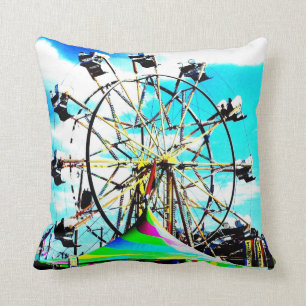 Coussin Photo d'art de bruit de roue de Ferris de cheval