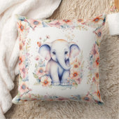 Coussin Photo de bébé, nom et date de naissance thème élép (Couverture)