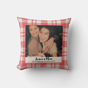 Coussin Photo de BFF Moderne Plaid Amitié Meilleure Amie