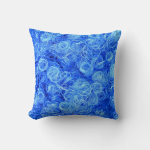 Coussin Photo de clôture d'une perruque bleue pour le carn