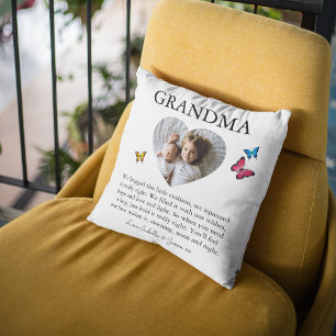 Coussin Photo de cœur mignon de grand-mère/nounou