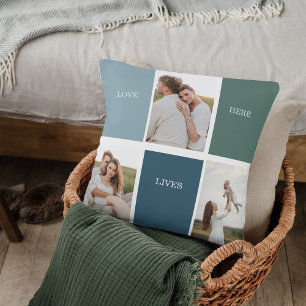 Coussin Photo de collection de la famille moderne Amour