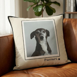 Coussin Photo de compagnie personnalisée Rétro Moderne Min