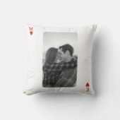 Coussin Photo de couple de cartes à jouer Cadeau d'amour r (Recto)
