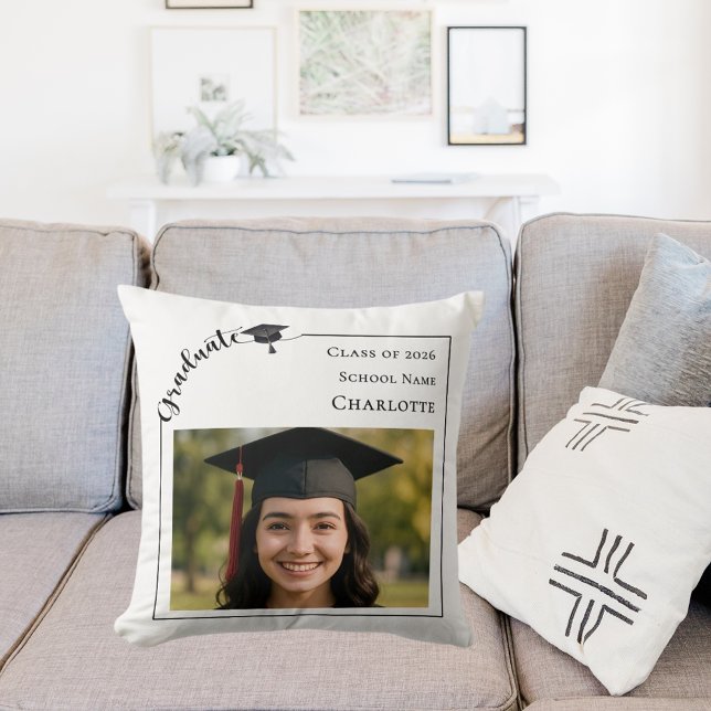 Coussin Photo de diplômé moderne (Créateur téléchargé)