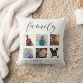 Coussin Photo de famille Collage Nom et année Est (Couverture)