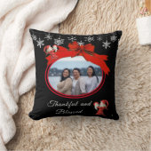 Coussin Photo de famille de l'Aquarelle rouge blanc mignon (Couverture)