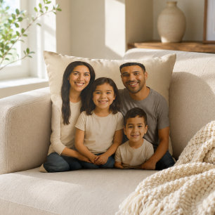 Coussin Photo de famille double face personnalisé