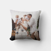 Coussin Photo de famille moderne et élégante (Recto)
