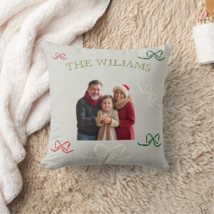 Coussin Photo de famille personnalisée en tons pastel