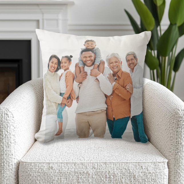 Coussin Photo de famille recto verso (Double Sided Family Photo Throw Pillow )