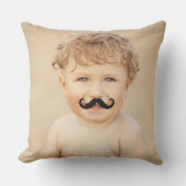 Coussin Photo de fausse moustache noire amusante et amovib (Recto)