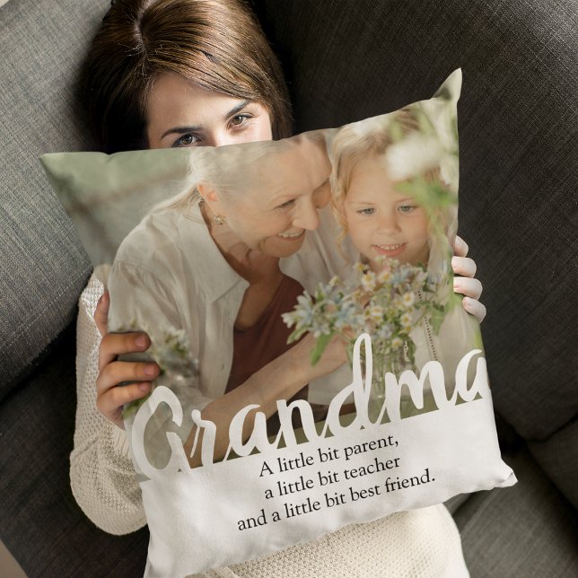 Coussin Photo de grand-mère moderne (Créateur téléchargé)