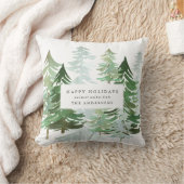 Coussin Photo de la forêt de Noël de l'entreprise (Couverture)