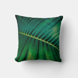 Coussin Photo de la nature tropicale de la feuille verte