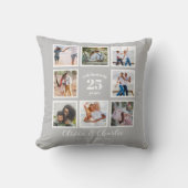 Coussin Photo de l'anniversaire du Mariage Parents (Recto)