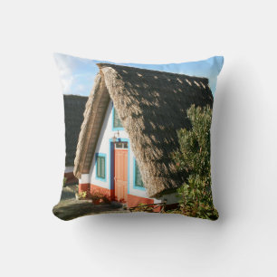 Coussin Photo de l'île de Madère avec Maisons Typiques, Po