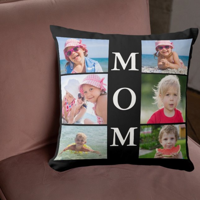 Coussin Photo de Maman Collage (Créateur téléchargé)