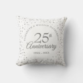 Coussin Photo de mariage 25e anniversaire de mariage chic  (Recto)