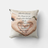 Coussin Photo de mariage avec Écriture chrétienne  (Recto)