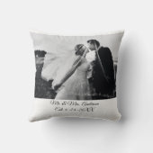 Coussin Photo de Mariage Customisé personnalisé (Verso)