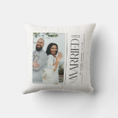Coussin Photo de mariage des jeunes mariés Noël (Verso)