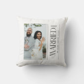 Coussin Photo de mariage des jeunes mariés Noël (Recto)