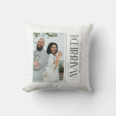 Coussin Photo de mariage des jeunes mariés Noël (Recto)