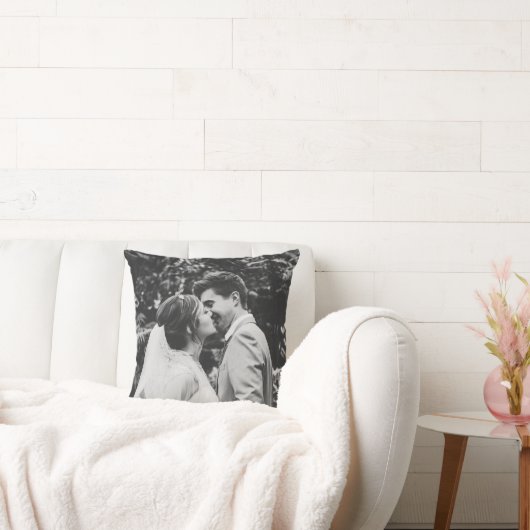 Coussin Photo de mariage Jeune couple marié (Canapé)