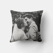 Coussin Photo de mariage Jeune couple marié (Verso)
