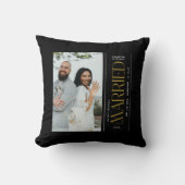 Coussin Photo de mariage mariés Noël (Recto)