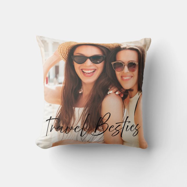Coussin Photo de Meilleure Amie (Recto)