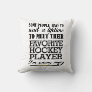 Coussin Photo de mère de hockey fière