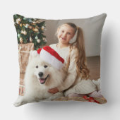 Coussin Photo de Noël de vacances Saisonnière (Verso)