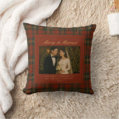 Coussin Photo de Noël des jeunes mariés (Couverture)