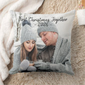Coussin Photo de Noël premier Noël Saisonnière (Couverture)