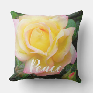 Coussin Photo de rose de la paix