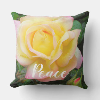 Coussin Photo de rose de la paix