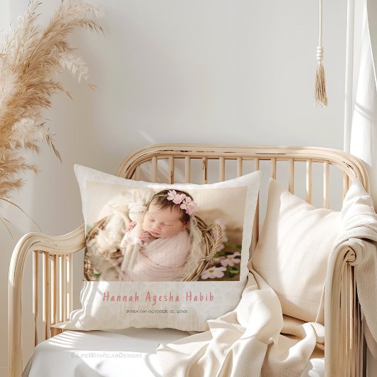 Coussin Photo de ruban rose