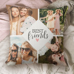 Coussin Photo de script Bff des meilleurs amis modernes<br><div class="desc">Un meilleur coussin photo d'amis avec la place pour 4 photos à l'avant et à l'arrière. Personnalisez-le avec des photos de vos amis. Conçu pour vous par Blackberry Boulevard.</div>