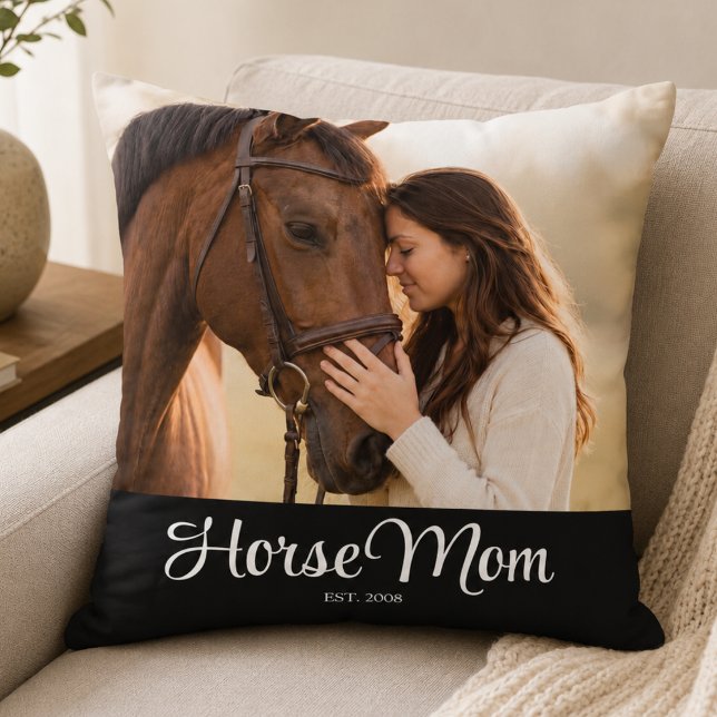 Coussin Photo de script moderne établi par la mère du chev (Créateur téléchargé)
