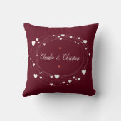 Coussin Photo de souvenir de mariage (Verso)