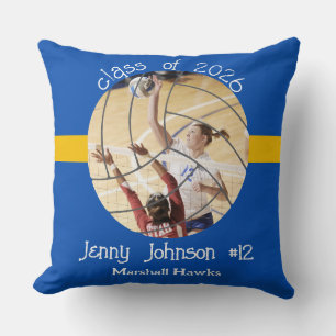 Coussin Photo de volley-ball personnalisé Souvenir senior