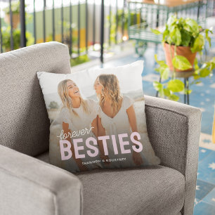Coussin Photo des meilleures amies pour toujours