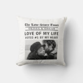 Coussin Photo d'histoire d'amour personnalisée (Recto)